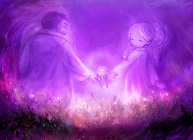 Обои картинки фото видео игры, elebits, мужчина, девочка, существа, туман