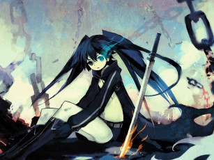 Картинка аниме black rock shooter