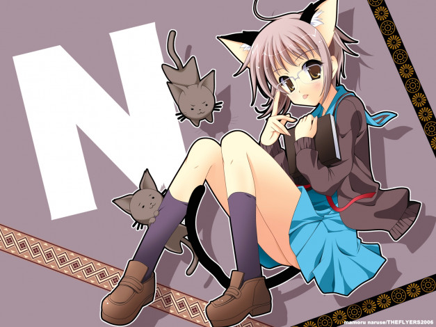 Обои картинки фото аниме, the, melancholy, of, haruhi, suzumiya