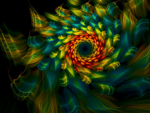 Картинка 3д графика fractal фракталы узор тёмный фрактал