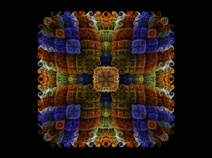 Картинка 3д графика fractal фракталы узор тёмный фрактал