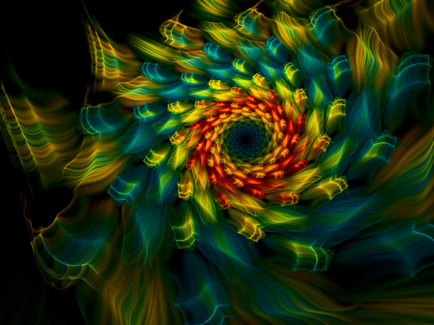 Обои картинки фото 3д, графика, fractal, фракталы, узор, тёмный, фрактал