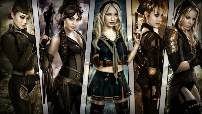 Обои картинки фото кино, фильмы, sucker, punch, девушки, оружия