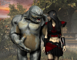 Картинка 3д графика elves эльфы эльфийка существо