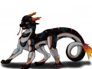 Картинка рисованные животные сказочные мифические дракон