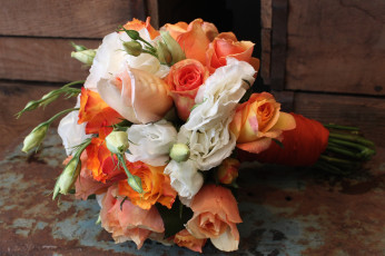 Картинка цветы букеты композиции эустома розы