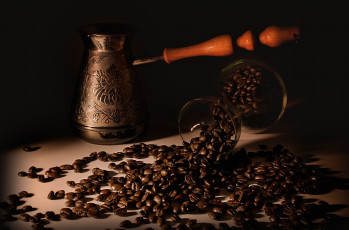 Картинка еда кофе кофейные зёрна зерна турка