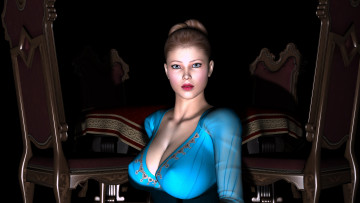 Картинка 3д графика people люди девушка взгляд