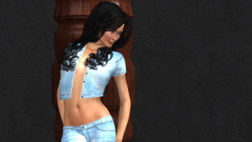 Картинка 3д графика people люди девушка взгляд