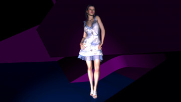 Картинка 3д графика people люди девушка взгляд платье