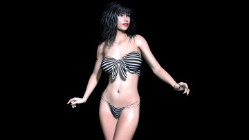 Картинка 3д графика people люди взгляд девушка купальник