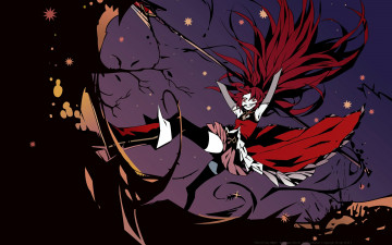 Картинка аниме mahou shoujo madoka magika красное платье девушка magica sakura kyouko