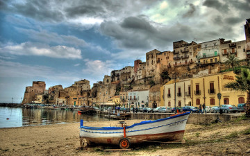 Картинка castellammare del golfo sicily italy города улицы площади набережные набережная лодка гавань италия кастелламмаре-дель-гольфо