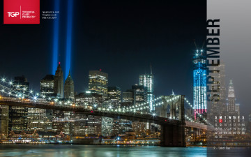 Картинка календари города мост нью-йорк ночь