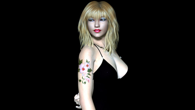 Обои картинки фото 3д, графика, people, люди, девушка, взгляд