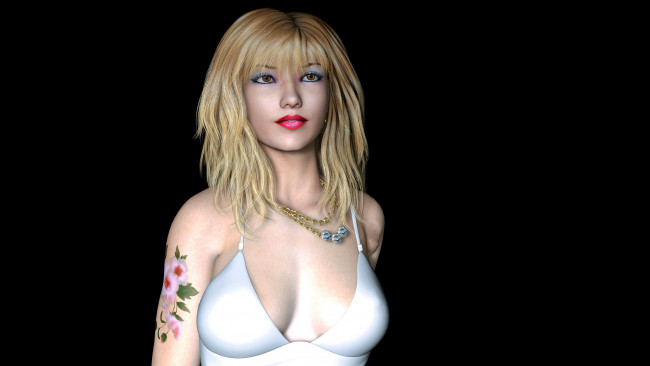 Обои картинки фото 3д, графика, people, люди, взгляд, девушка