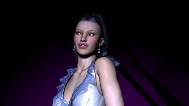 Обои картинки фото 3д, графика, portraits, портрет, девушка, взгляд