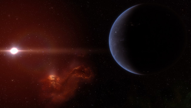 Обои картинки фото космос, арт, туманность, планета