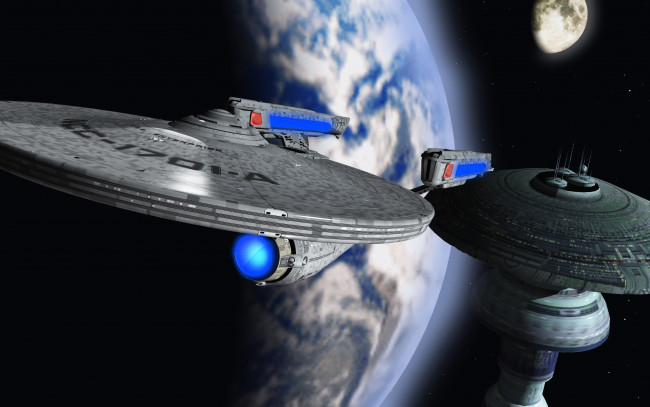 Обои картинки фото космос, арт, космические, корабли, звезды, планеты