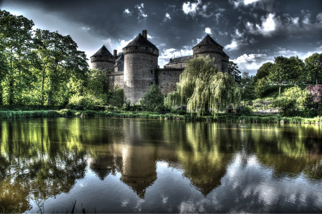 Обои картинки фото города, замки, луары, франция, отражение