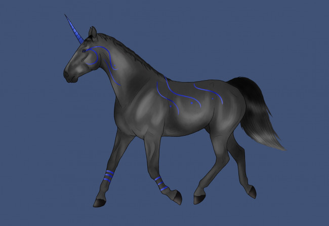 Обои картинки фото рисованные, животные, сказочные, мифические, единорог