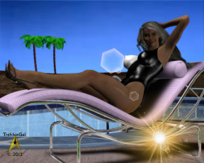 Картинка 3д+графика люди+ people девушка взгляд улыбка