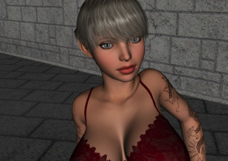 Картинка atael 3д+графика люди+ people купальник взгляд девушка