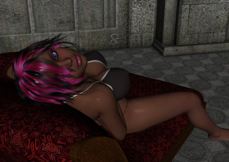 Картинка roxel 3д+графика люди+ people взгляд девушка