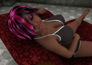 обоя roxel, 3д графика, люди , people, взгляд, девушка