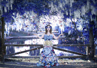 Картинка фэнтези фотоарт цветы девушка фото арт