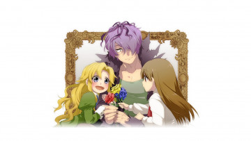 Картинка аниме ib mary рамка розы garry eve белый фон девушки мужчина