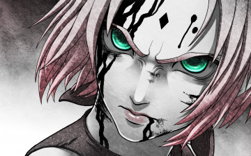 Картинка аниме naruto sakura haruno девушка лицо art