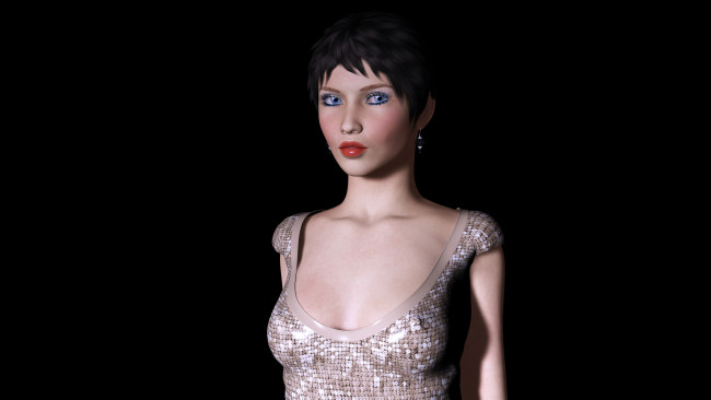 Обои картинки фото 3д графика, люди , people, фон, взгляд, девушка