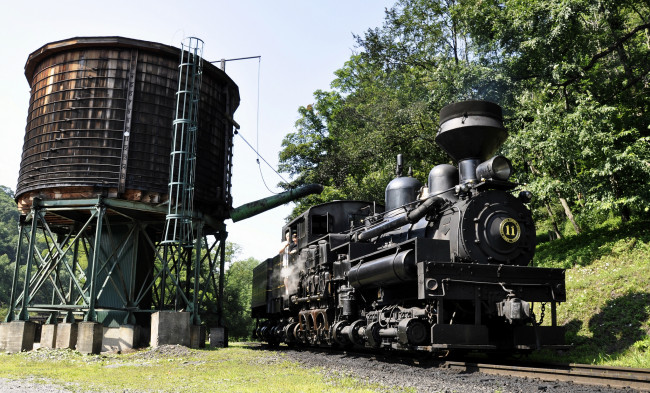 Обои картинки фото техника, паровозы, железная, паровоз, рельсы, дорога