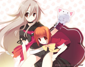 Картинка аниме ookami-san+to+shichinin+no+nakama-tachi девушки взгляд фон