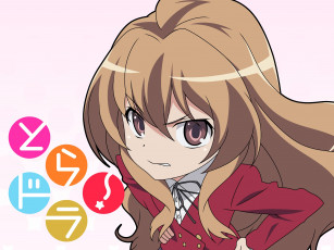 Картинка аниме toradora девушка взгляд фон