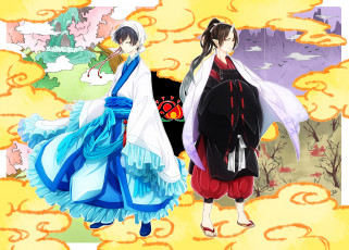 Картинка аниме hoozuki+no+reitetsu hakutaku hoozuki