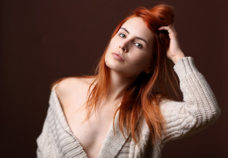 Картинка девушки -unsort+ рыжеволосые+и+другие лицо взгляд