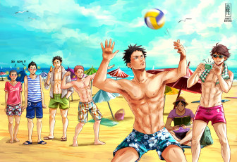 Картинка аниме haikyuu парни