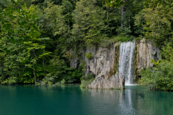 Картинка природа водопады водопад река лес