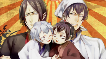 Картинка аниме hoozuki+no+reitetsu дети парни