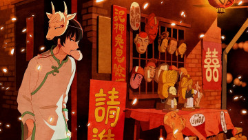 Картинка аниме hoozuki+no+reitetsu хакутаку