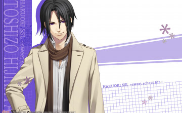 Картинка аниме hakuouki парень взгляд фон