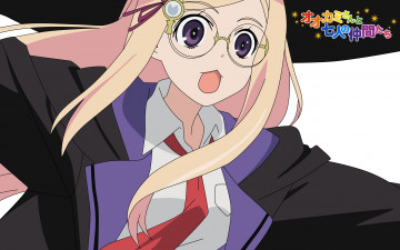 Картинка аниме ookami-san+to+shichinin+no+nakama-tachi девушка взгляд фон