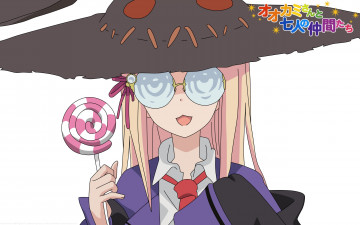 Картинка аниме ookami-san+to+shichinin+no+nakama-tachi девушка взгляд фон