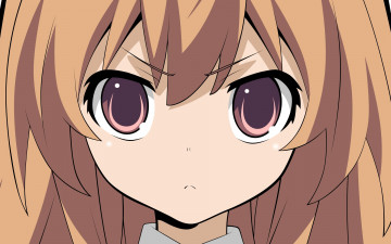Картинка аниме toradora девушка взгляд фон