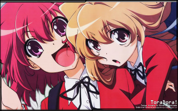 Картинка аниме toradora девушки фон взгляд