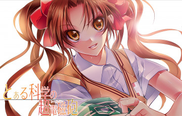 Картинка аниме toaru+majutsu+no+index девушка взгляд фон