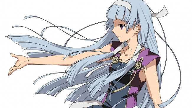 Обои картинки фото аниме, kannagi, фон, взгляд, девушка