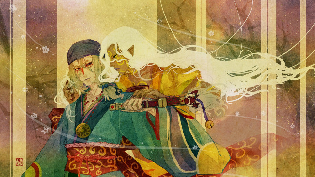 Обои картинки фото аниме, mononoke, парни